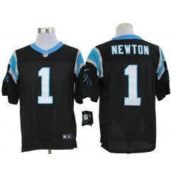 Carolina Panthers #1 Cam Newton Black Men's Elite Football Nike NFL Jersey