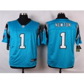 Carolina Panthers #1 Cam Newton Blue Men Stitched Nike NFL Elite Jersey