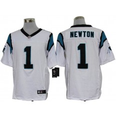 Carolina Panthers #1 Cam Newton White Men Stitched Nike NFL Elite Jersey