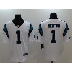 Carolina Panthers #1 Cam Newton White Vapor Untouchable Limited Men Nike NFL Jersey