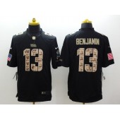Carolina Panthers #13 Kelvin Benjamin Black Men Stitched Nike NFL Limited Salute to Service Jersey