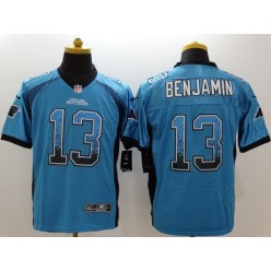 Carolina Panthers #13 Kelvin Benjamin Blue Alternate Men's Stitched Nike NFL Elite Drift Fashion Jersey
