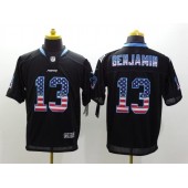 Carolina Panthers #13 Kelvin Benjamin USA Flag Fashion Black 2014 Men Elite Football Nike NFL Jersey