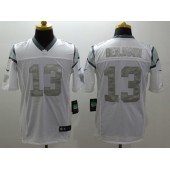 Carolina Panthers #13 Kelvin Benjamin White Platinum Men's Football Nike NFL Jersey