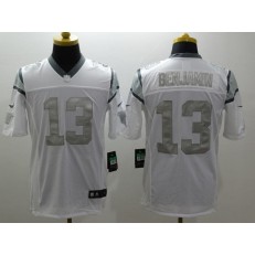 Carolina Panthers #13 Kelvin Benjamin White Platinum Men's Football Nike NFL Jersey
