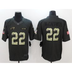 Carolina Panthers #22 Christian McCaffrey Anthracite Salute to Service Limited Men Nike NFL Jersey