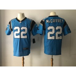 Carolina Panthers #22 Christian McCaffrey Blue Men Stitched Nike NFL Elite Jersey