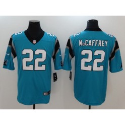 Carolina Panthers #22 Christian McCaffrey Blue Vapor Untouchable Limited Men Nike NFL Jersey
