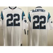 Carolina Panthers #22 Christian McCaffrey White Men Stitched Nike NFL Elite Jersey