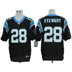 Carolina Panthers #28 Jonathan Stewart Black Men's Elite Football Nike NFL Jersey