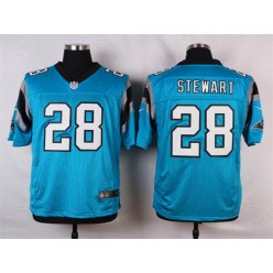 Carolina Panthers #28 Jonathan Stewart Blue Men Stitched Nike NFL Elite Jersey