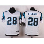 Carolina Panthers #28 Jonathan Stewart White Men Stitched Nike NFL Elite Jersey