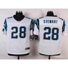 Carolina Panthers #28 Jonathan Stewart White Men Stitched Nike NFL Elite Jersey