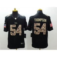 Carolina Panthers #54 Shaq Thompson Black Men Stitched Nike NFL Limited Salute to Service Jersey