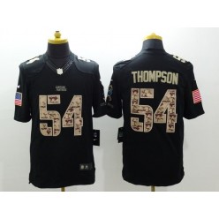 Carolina Panthers #54 Shaq Thompson Black Men Stitched Nike NFL Limited Salute to Service Jersey
