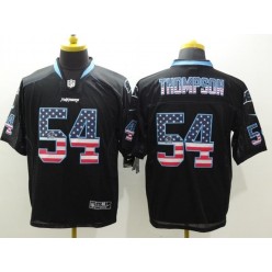 Carolina Panthers #54 Shaq Thompson USA Flag Fashion Black 2014 Men Elite Football Nike NFL Jersey