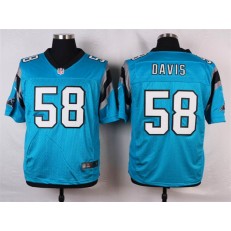 Carolina Panthers #58 Blue Men Stitched Nike NFL Elite Jersey