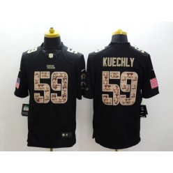 Carolina Panthers #59 Luke Kuechly Black Men Stitched Nike NFL Limited Salute to Service Jersey