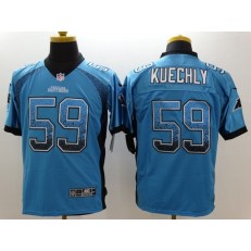 Carolina Panthers #59 Luke Kuechly Blue Alternate Men's Stitched Nike NFL Elite Drift Fashion Jersey