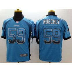Carolina Panthers #59 Luke Kuechly Blue Alternate Men's Stitched Nike NFL Elite Drift Fashion Jersey
