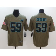 Carolina Panthers #59 Luke Kuechly Olive 2017 Salute To Service Limited Men Nike NFL Jersey