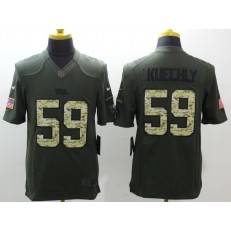Carolina Panthers #59 Luke Kuechly Olive Men Stitched Nike NFL Limited Salute to Service Jersey
