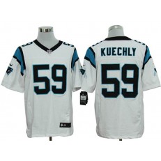Carolina Panthers #59 Luke Kuechly White Men Stitched Nike NFL Elite Jersey