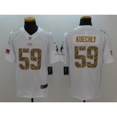 Carolina Panthers #59 Luke Kuechly White Salute To Service Limited Men Nike NFL Jersey