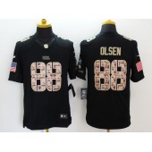 Carolina Panthers #88 Black Men Stitched Nike NFL Limited Salute to Service Jersey