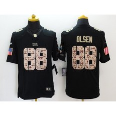 Carolina Panthers #88 Black Men Stitched Nike NFL Limited Salute to Service Jersey