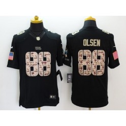 Carolina Panthers #88 Black Men Stitched Nike NFL Limited Salute to Service Jersey