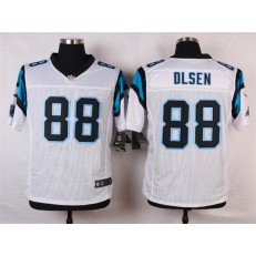 Carolina Panthers #88 White Men Stitched Nike NFL Elite Jersey