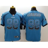 Carolina Panthers #98 Blue Alternate Men's Stitched Nike NFL Elite Drift Fashion Jersey