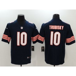 Chicago Bears #10 Mitchell Trubisky Navy Vapor Untouchable Elite Men Nike NFL Jersey