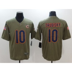 Chicago Bears #10 Mitchell Trubisky Olive 2017 Salute To Service Limited Men Nike NFL Jersey