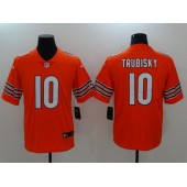 Chicago Bears #10 Mitchell Trubisky Orange Vapor Untouchable Limited Men Nike NFL Jersey