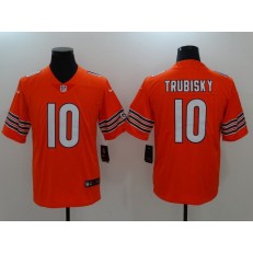 Chicago Bears #10 Mitchell Trubisky Orange Vapor Untouchable Limited Men Nike NFL Jersey