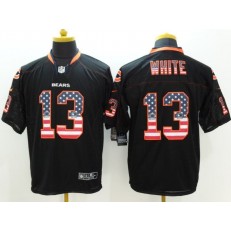 Chicago Bears #13 Kevin White Black USA Flag Fashion Elite Men Nike NFL Jersey