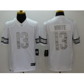 Chicago Bears #13 Kevin White White Men Stitched Nike NFL Limited Platinum Jersey