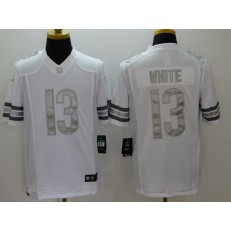 Chicago Bears #13 Kevin White White Men Stitched Nike NFL Limited Platinum Jersey