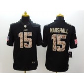 Chicago Bears #15 Brandon Marshall Black Limited Salute to Service Stitched NFL Jersey