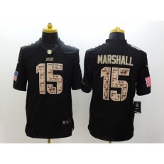 Chicago Bears #15 Brandon Marshall Black Limited Salute to Service Stitched NFL Jersey