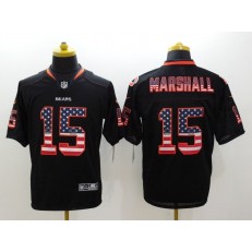 Chicago Bears #15 Brandon Marshall Black USA Flag Fashion Elite Men Nike NFL Jersey
