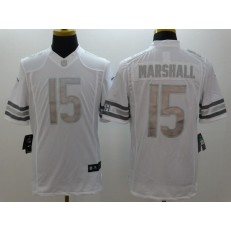 Chicago Bears #15 Brandon Marshall White Men Stitched Nike NFL Limited Platinum Jersey