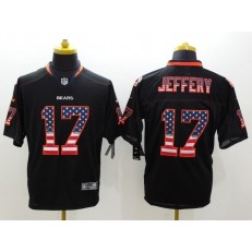 Chicago Bears #17 Alshon Jeffery Black USA Flag Fashion Elite Men Nike NFL Jersey