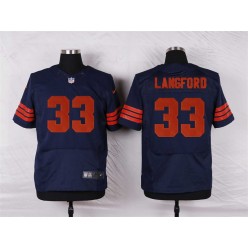 Chicago Bears #33 Jeremy Langford Elite Navy Blue 1940s Throwback Alternate Men Nike NFL Jersey