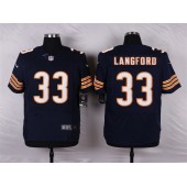 Chicago Bears #33 Jeremy Langford Elite Navy Blue Team Color Men Nike NFL Jersey