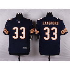 Chicago Bears #33 Jeremy Langford Elite Navy Blue Team Color Men Nike NFL Jersey