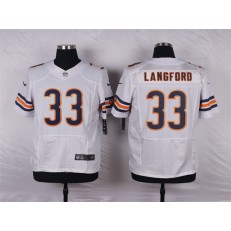 Chicago Bears #33 Jeremy Langford Elite White Men Nike NFL Jersey