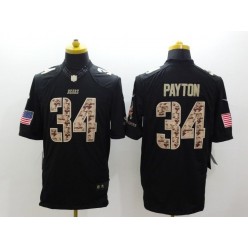Chicago Bears #34 Walter Payton Black Limited Salute to Service Stitched NFL Jersey